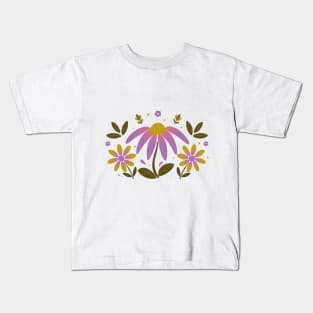 Purple Flower Kids T-Shirt